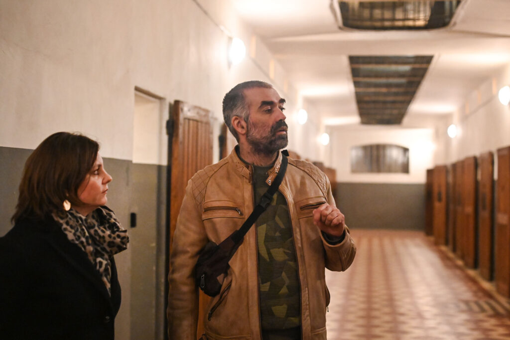 Rencontre avec l'artiste Nicolas Daubanes au Mémorial National de la Prison de Montluc, novembre 2023 © Fondation Bullukian