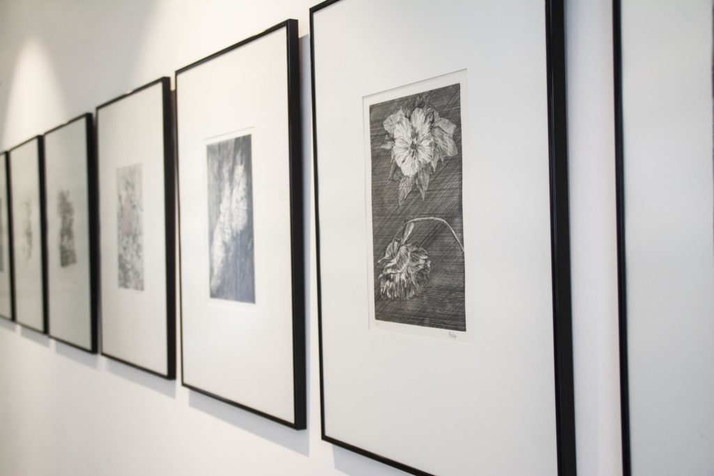 Vue de l'exposition des étudiants de l'Ecole Emile Cohl, 2021 © Fondation Bullukian